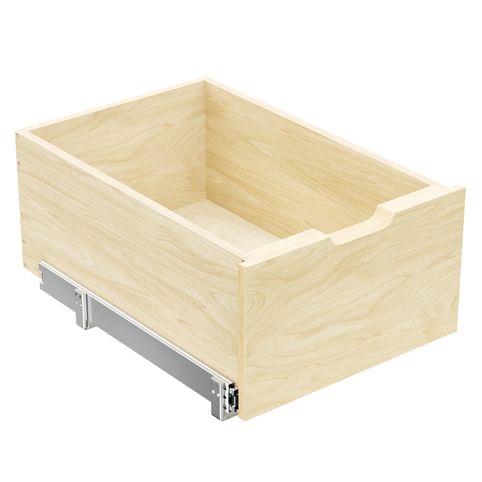 Hard Close Pull Out Cabinet Organizer 8' High Drawer 16½' W x 21' D Wood Slide Out Shelves Cabinet Storage Organizer with Full Extension Rail Slides Pull Out Drawer for Kitchens Cabinet Pantry