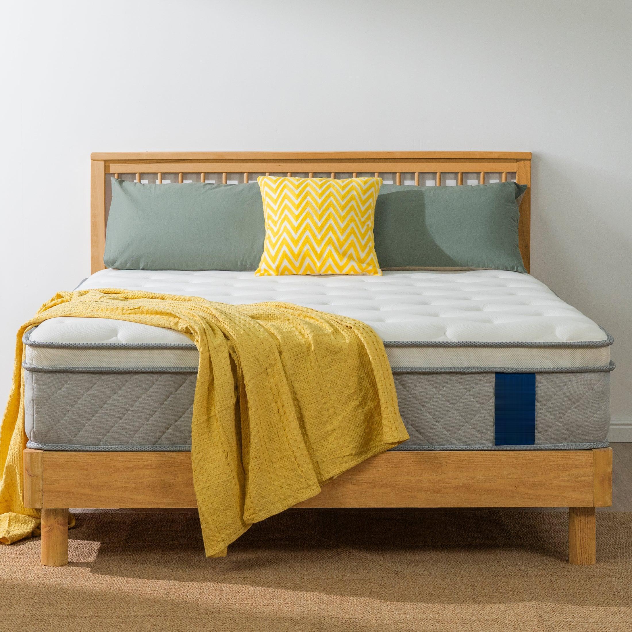 12 Inch Breathable Cool Cover Memory Foam Individual Pocket Spring Hybrid Mattress