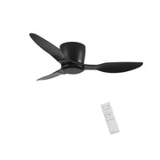 40' Flush Mount Ceiling Fan without light, 3 Reversible Blades, with 6 Speeds Reversible DC Motor,Low Profile Ceiling Fan with no light for Living Room Kitchen Bedroom