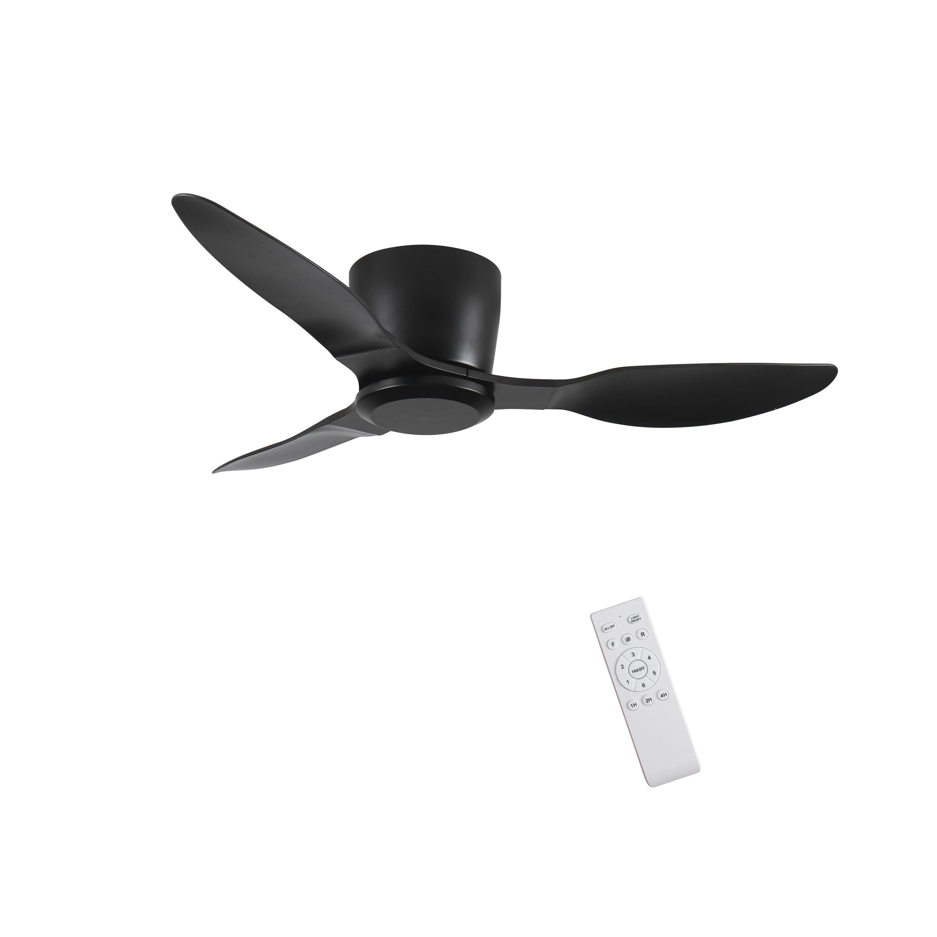 40' Flush Mount Ceiling Fan without light, 3 Reversible Blades, with 6 Speeds Reversible DC Motor,Low Profile Ceiling Fan with no light for Living Room Kitchen Bedroom