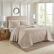 3 Piece Reversible Bedspread Set Khaki Full/Queen