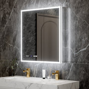 30*32 inch Smart LED Medicine Cabinet with GFCI Outlet & Blum Hinges,Front&Backlit ,Buil Built-in High-Power Outlet ,Stepless Dimming & Anti-Fog,Integrated Design,Multifunctional Bathroom Storage