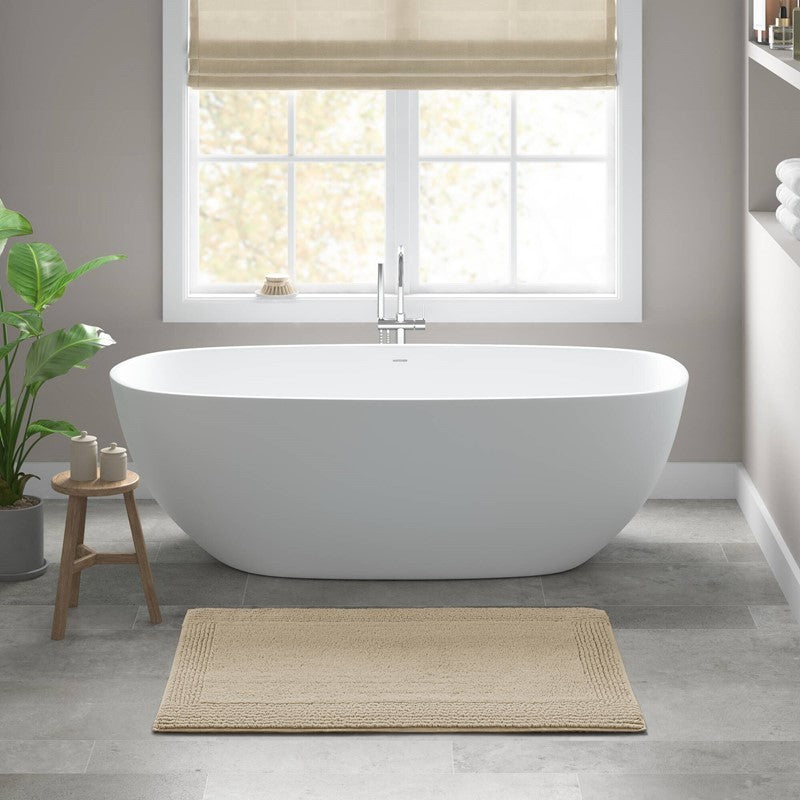 1 PCS 24x44' 100% Cotton Tufted 3000 GSM Reversible Bath Rug Natural