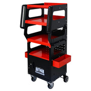 4 Level Multi-Purpose Trolley for Diagnostics - Black + Red