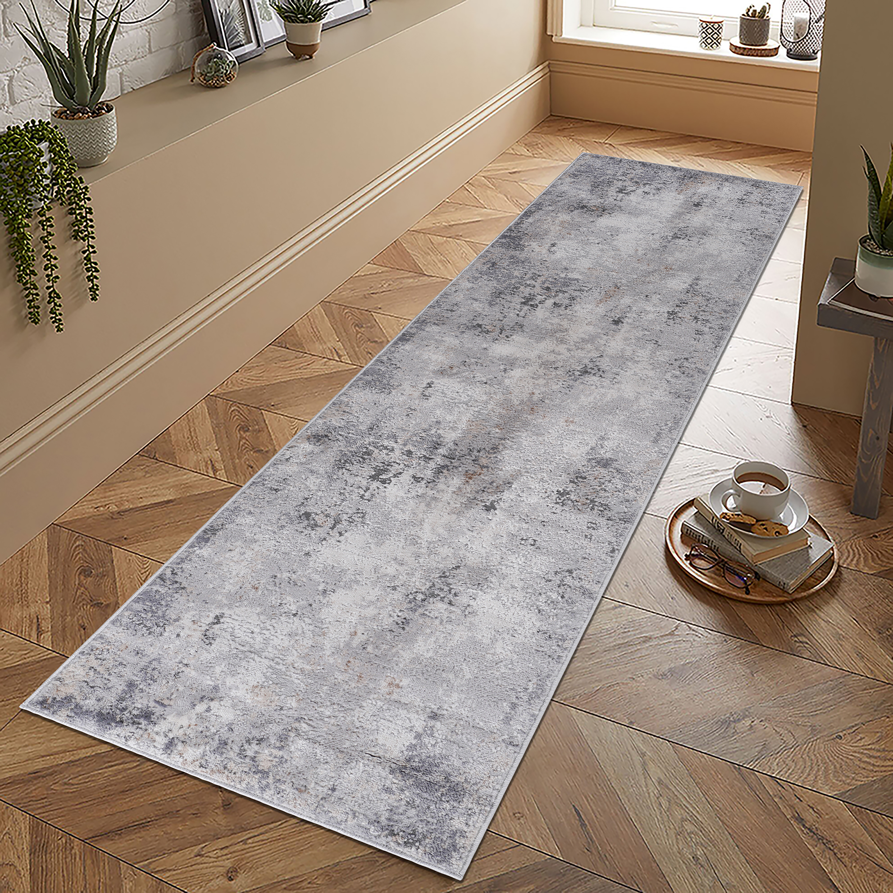 MARFI Collection 2X8 Ivory / Sand / Abstract Runner Rug