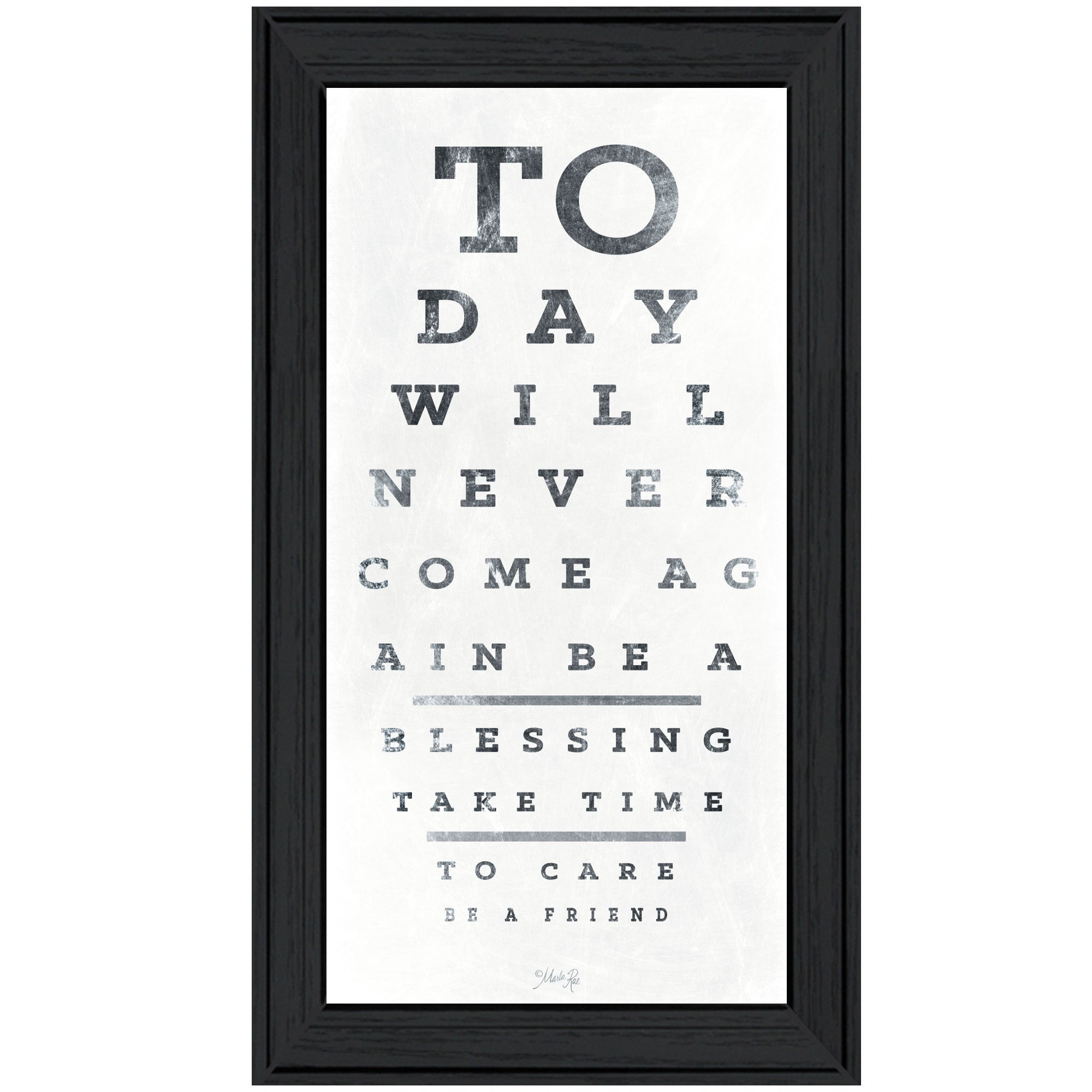 'Eye Chart I' by Marla Rae, Ready to Hang Framed Print, Black Frame