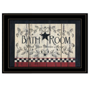 'Bath Room' by Linda Spivey, Ready to Hang Framed Print, Black Frame