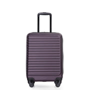 Lightweight 20' Carry-On Luggage with Spinner Wheels in Purple ABS
