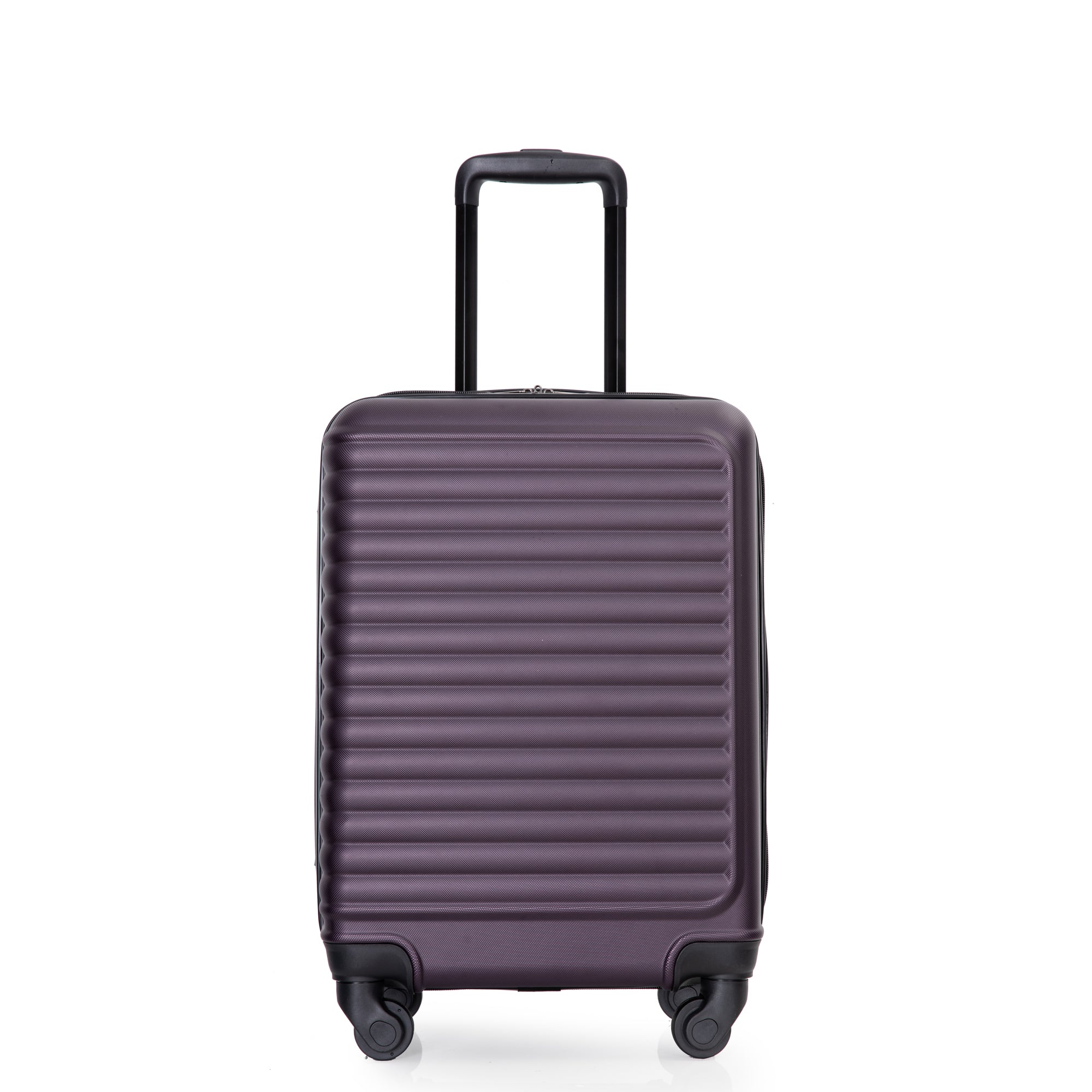 Lightweight 20' Carry-On Luggage with Spinner Wheels in Purple ABS