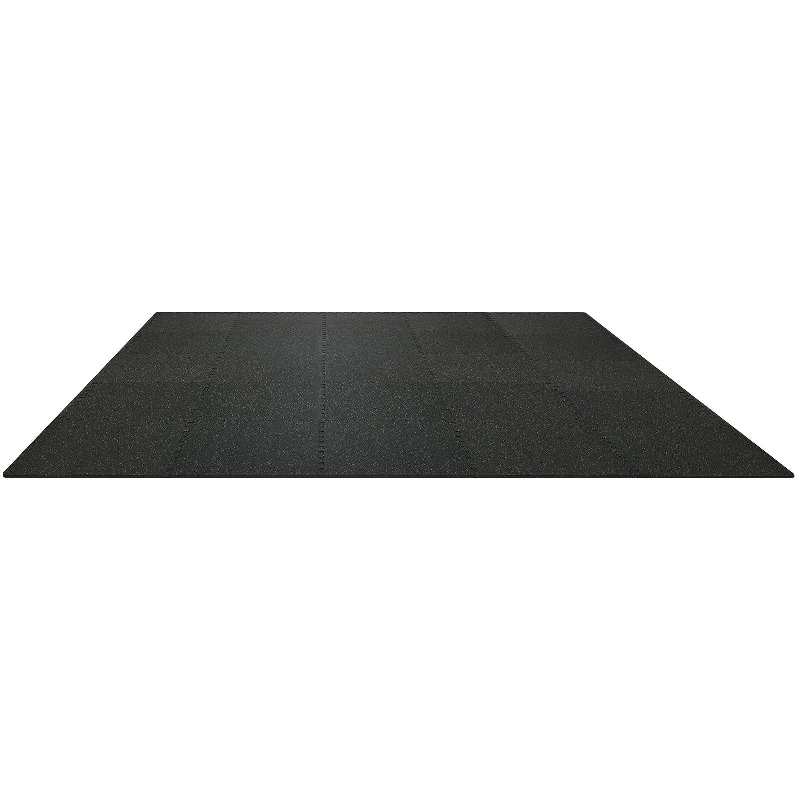 25 PCS 1/2 inch Thick Gym Floor Mats, 24' x 24' EVA Foam & Rubber Top Interlocking Workout Floor Mats with 100 sq.ft Coverage, Waterproof Exercise Puzzle Flooring for Gym, Home, Garage, Basement