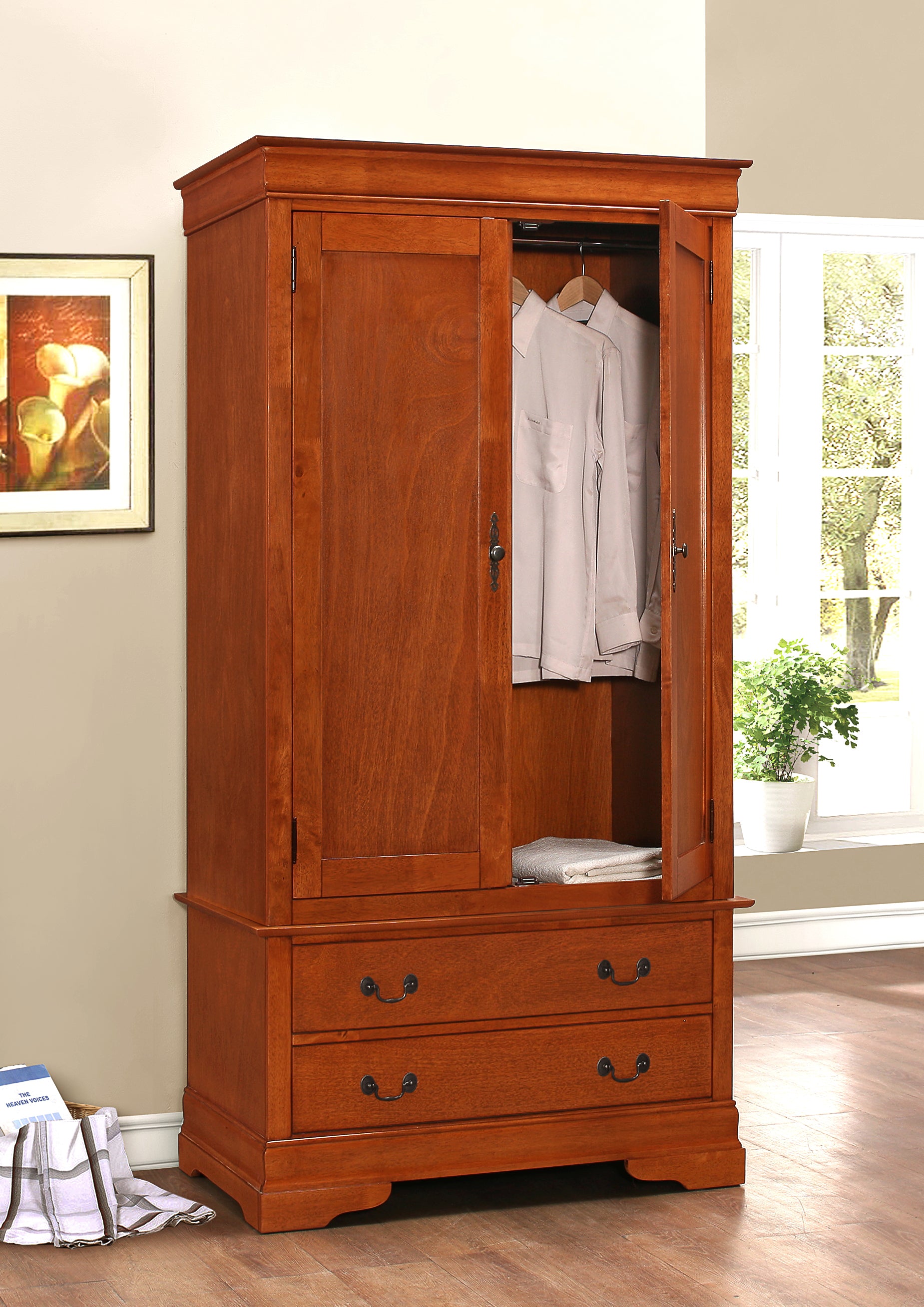 Elegant Oak Armoire For Timeless Storage
