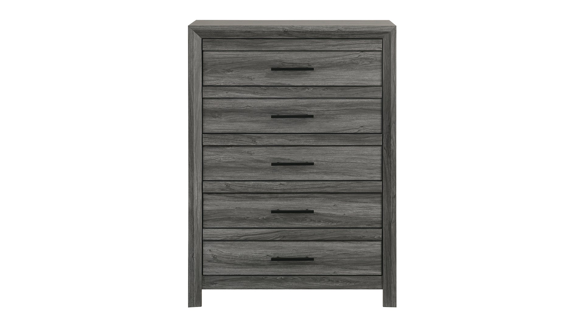 Denver Modern Style 5-Drawer Chest Made with Wood in Gray      same as G150108544  ( NJ Inventory)