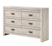 1pc Contemporary Dresser Six Storage Drawers Rustic Beige Gray Finish Bedroom Wooden Furniture