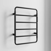 18.7' Heated Towel Rack for Bathroom,Wall Mounted with Intelligent Touch Screen Timer, 6-Bar Towel Warmer, 304 Stainless Steel Polished, Plug-in/Hard-Wired
