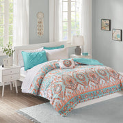 Queen Boho Comforter Set with Bed Sheets