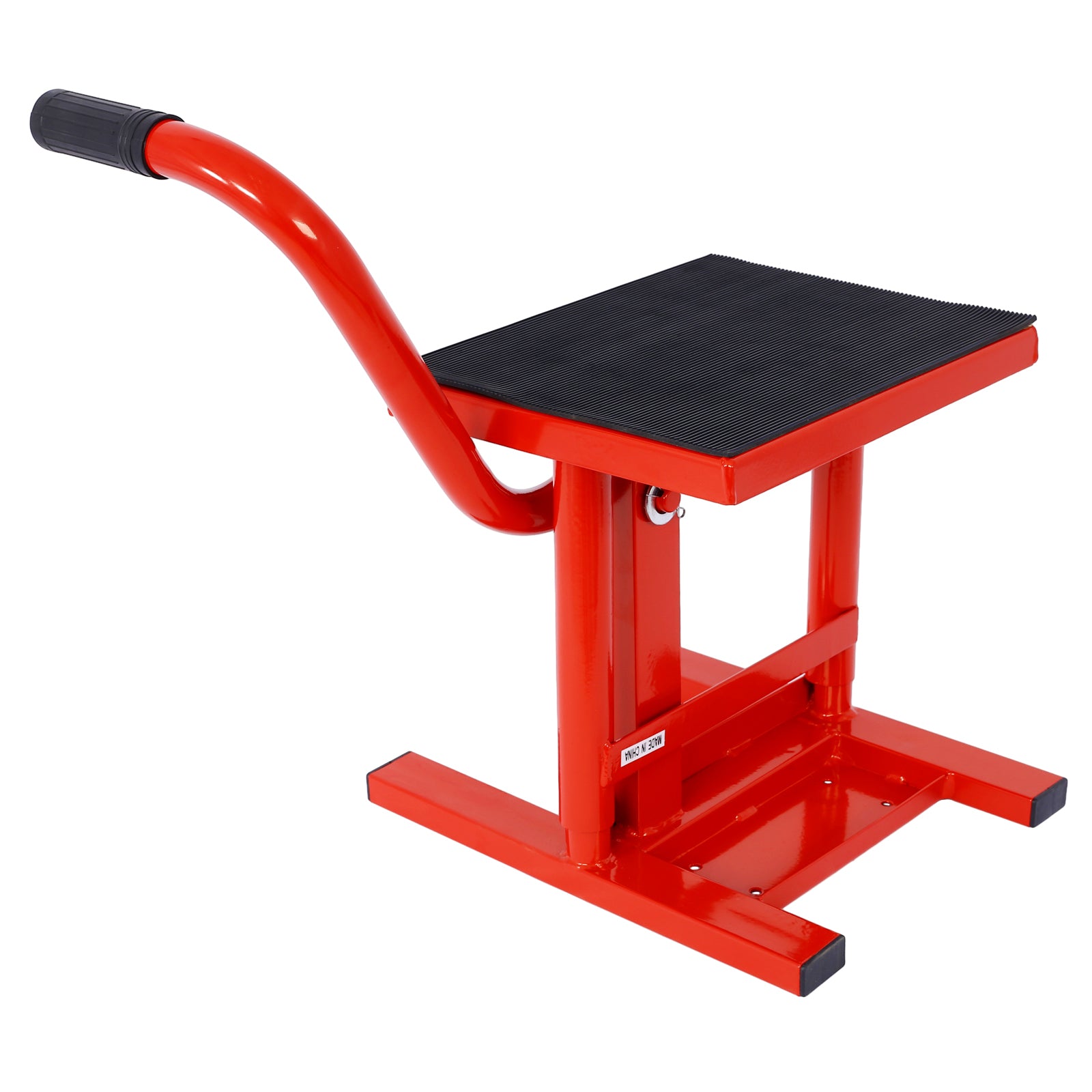 Motorcycle Dirt Bike Stands and Lifts Jack Stand Steel Lift 11'-16.5' Adjustable Height 330 LBS Load Capacity  Heavy Duty Steel  Red