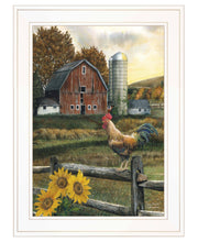 'Early Rooster' by Ed Wargo, Ready to Hang Framed Print, White Frame