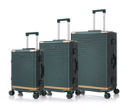 Luggage set PC+aluminum 20/24/28 inch three models set, stylish aluminum frame password lock luggage, suitable for travel suitcases and suitcases