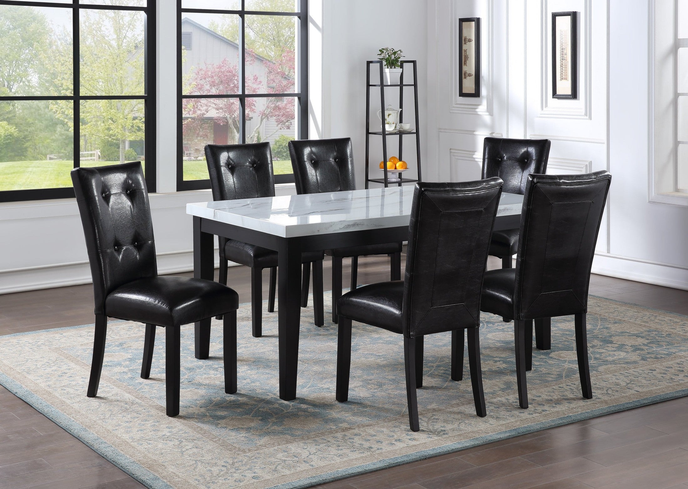 Sterling - 7 Piece Dining Set - Black