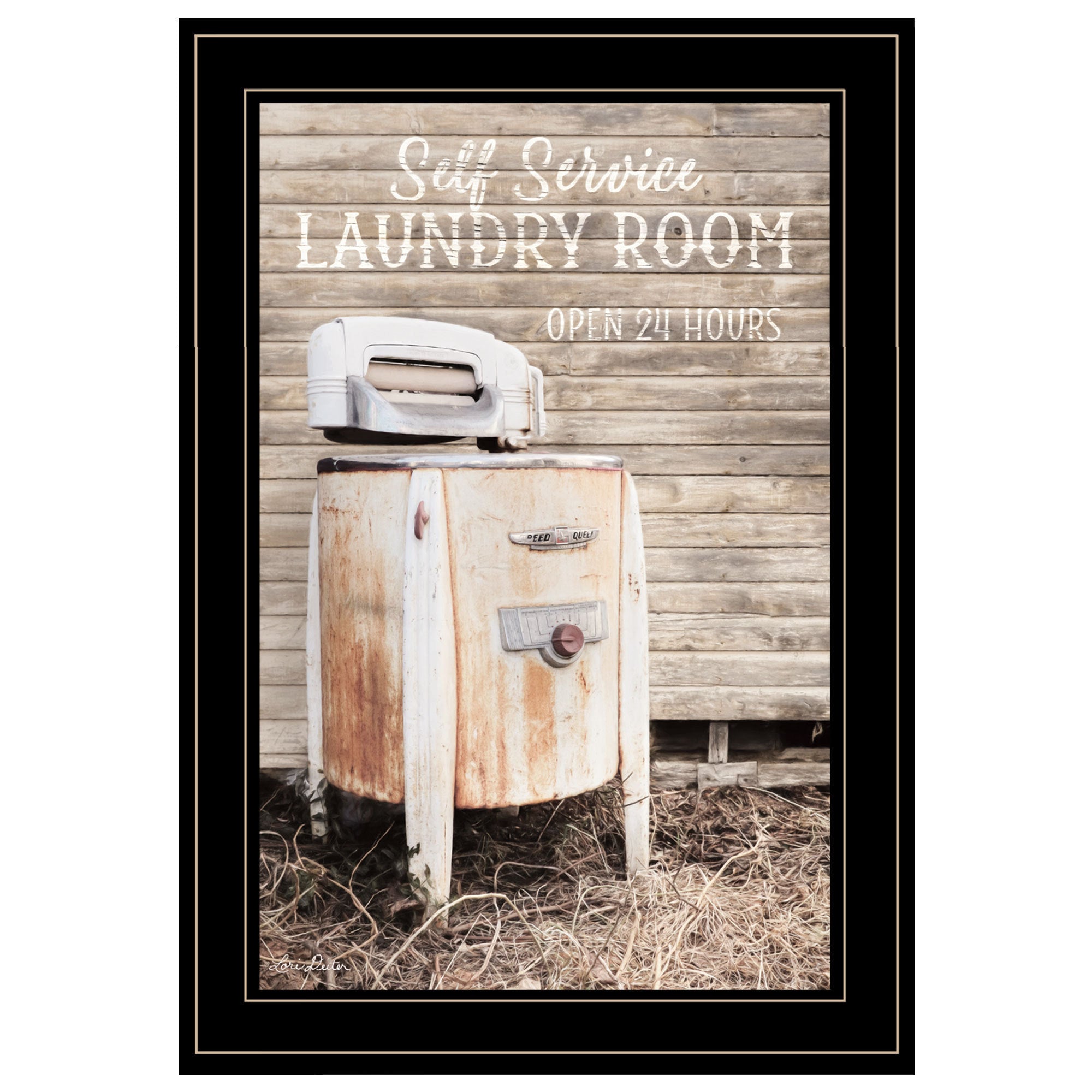 'Laundry Room' by Lori Deiter, Ready to Hang Framed Print, Black Frame