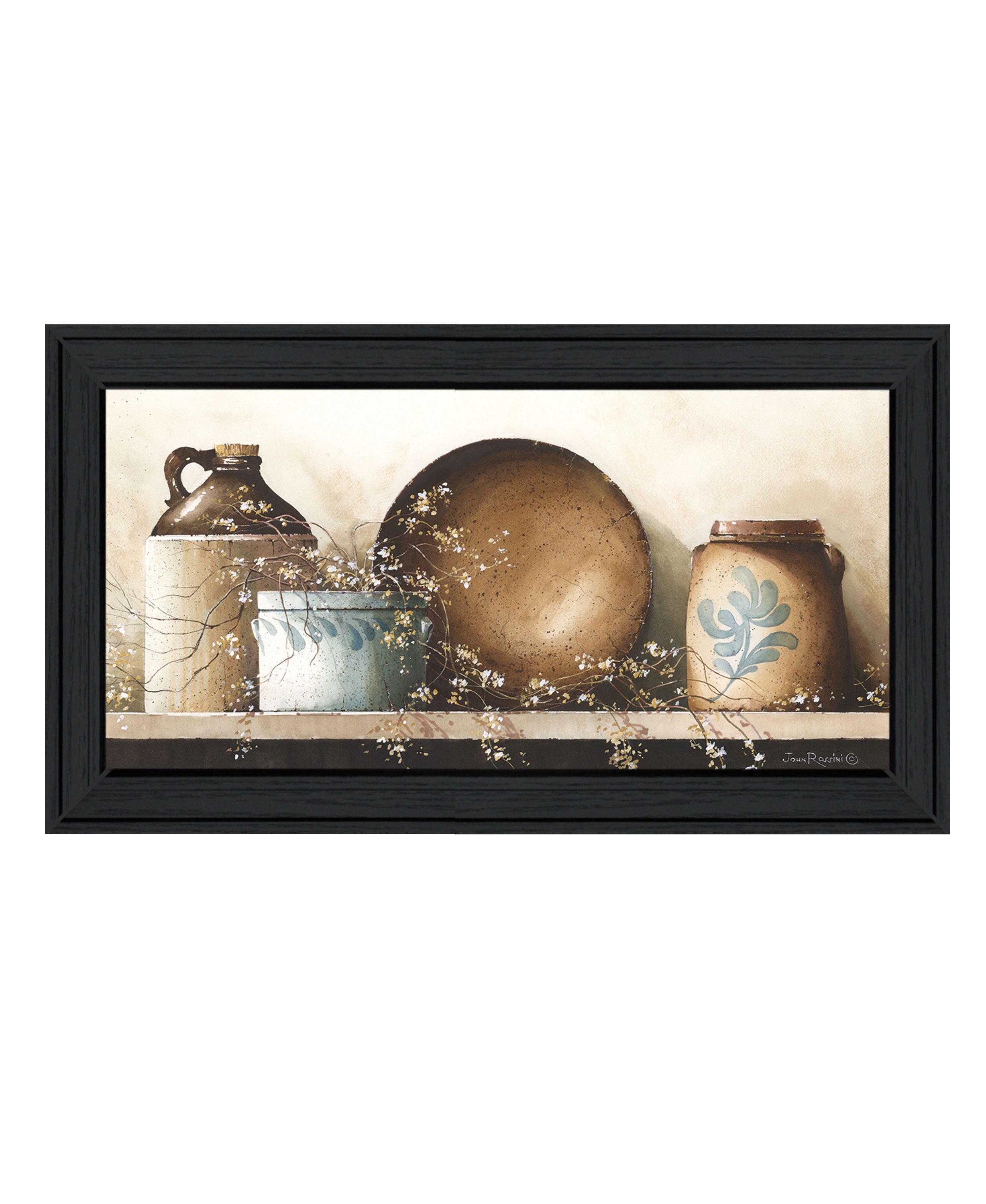 'Shelf Life Too' by Artisan John Rossini, Ready to Hang Framed Print, Black Frame