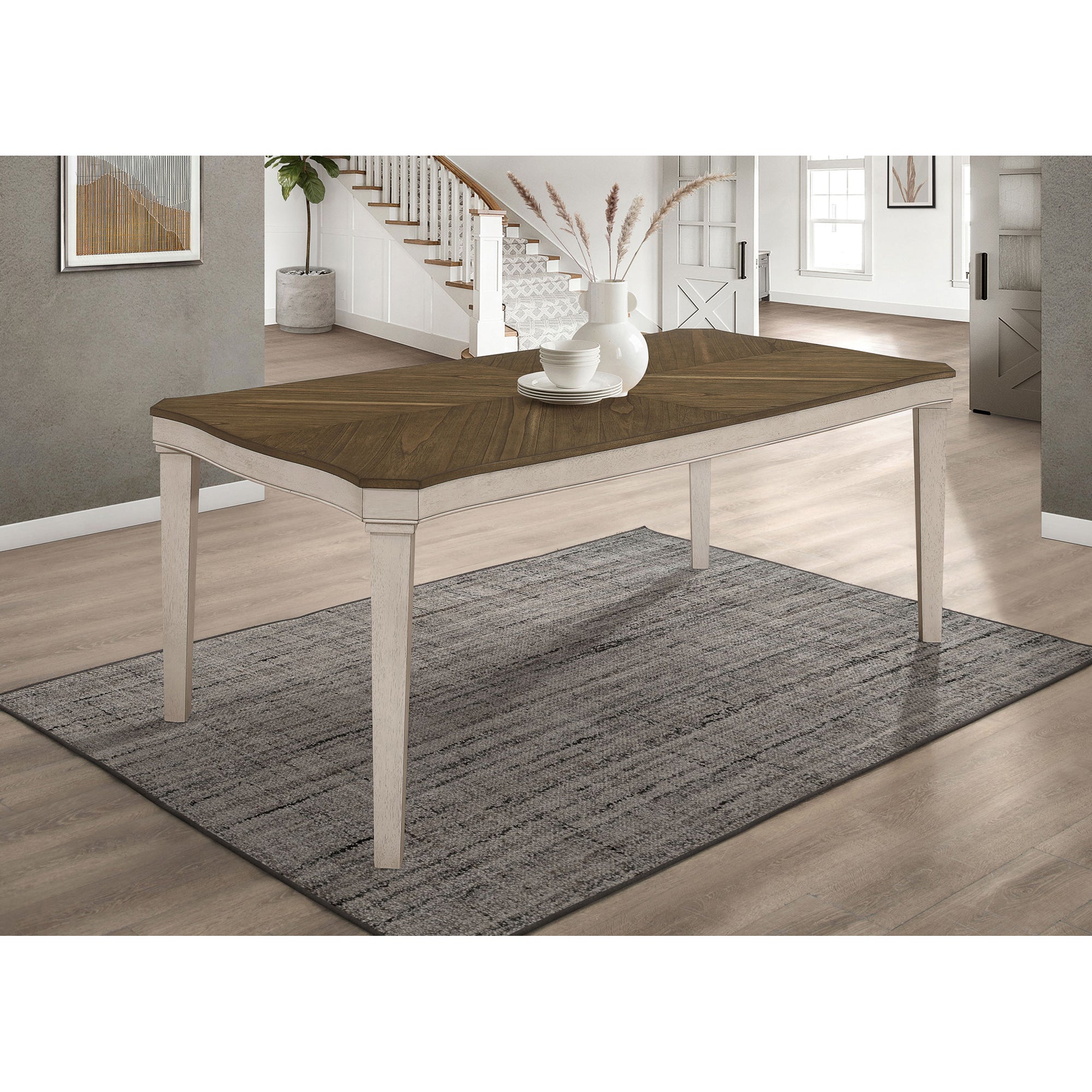 Seaside Nutmeg and Rustic Cream Dining Table