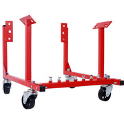 Engine Cradle with Wheels Chevy Small Block and Big Block ,Powder Coat 3in Heavy Duty Steel Construction Wheels 1000 LBS Capacity  Storage Hardware Included Easy Assembly