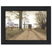 'Headin' Home' By Billy Jacobs, Printed Wall Art, Ready To Hang Framed Poster, Black Frame