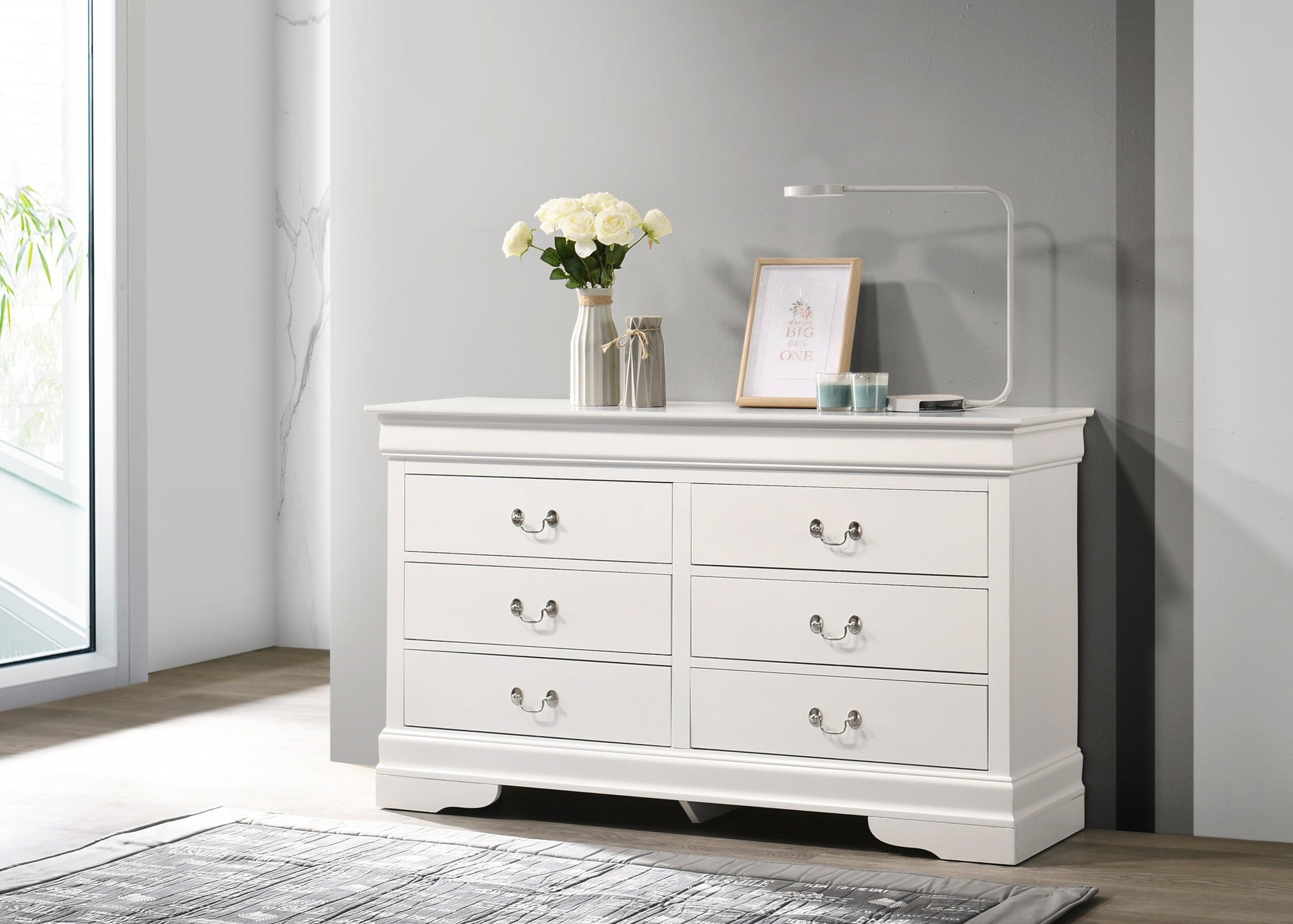 LouisPhillipe G02190-D Dresser , White
