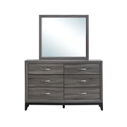 Glasgow G04305-D Dresser with Six Drawers in Gray Wood Finish
