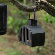 Black Kuma Metal Oval Shape Lantern with T-Light - Set of 2 Stylish & Elegant Lighting-3.1X1.9X3.5'