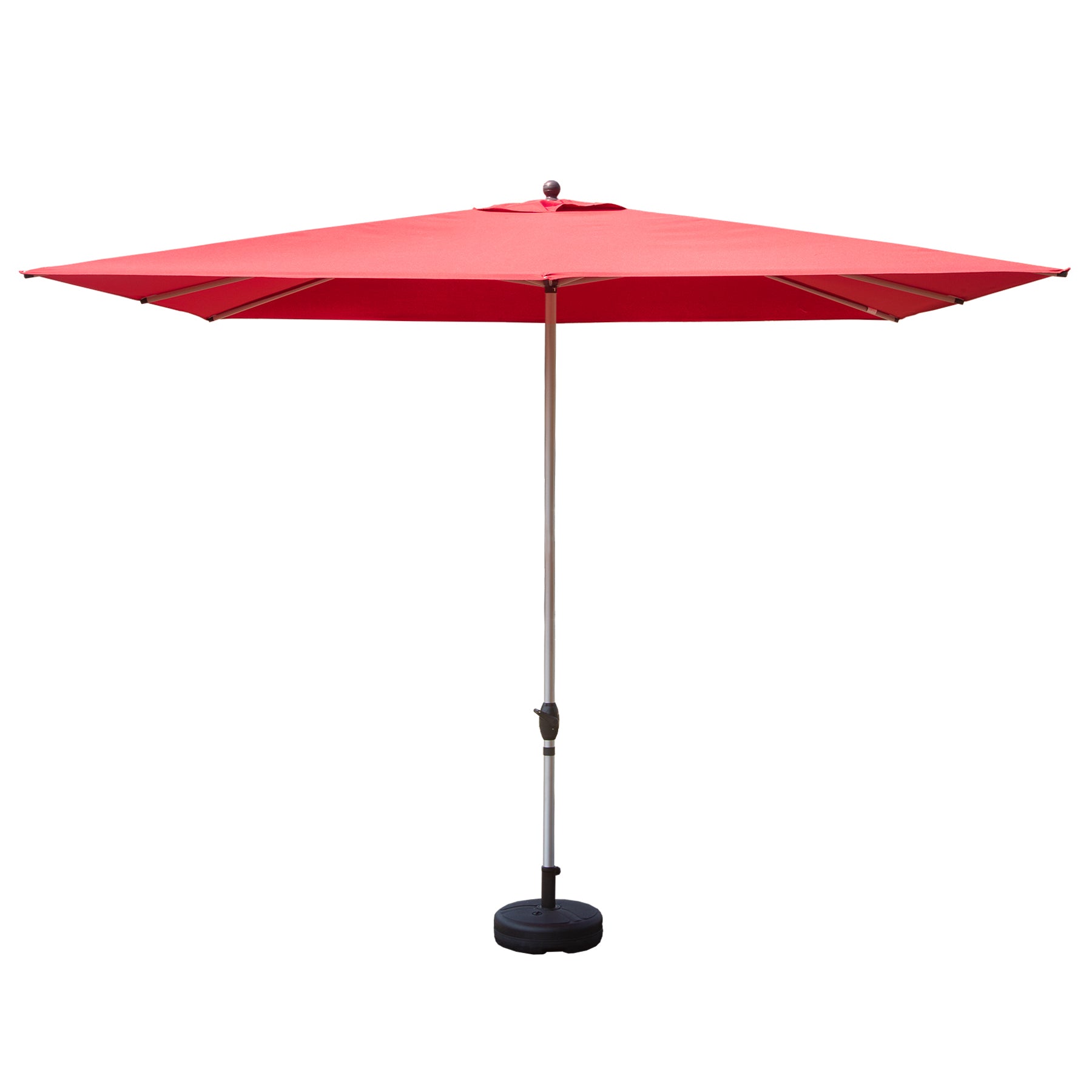 Rectangle Patio Umbrella with Crank Lift , Brick Red(Base not included)