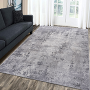 LOOM & LUXE Collection 8X10 Light Grey/Abstract Non-Shedding Living Room Bedroom Dining Home Office Stylish and Stain Resistant Area Rug