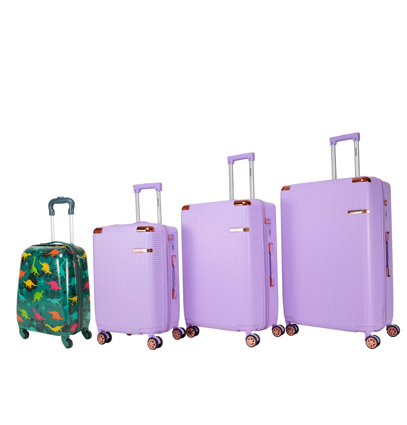 4-piece hard luggage, 360 ° dual rotating four-wheel luggage, password lock, lightweight universal wheel luggage, portable luggage.