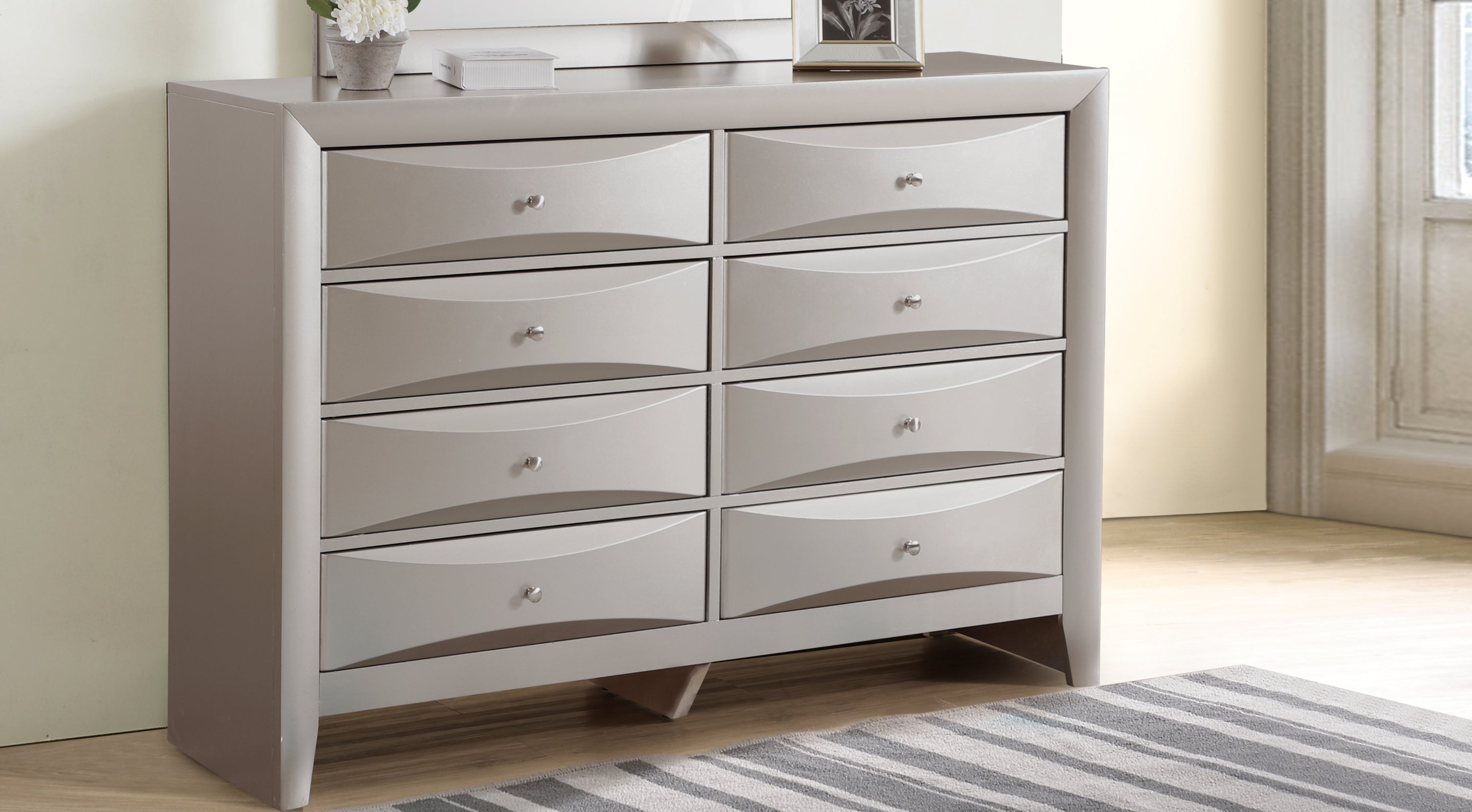 Marilla G1503-D Dresser , Silver Champagne