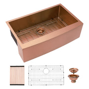 Rose Gold Farmhouse Sink - 36 Inch Stainless Steel 16 Gauge Apron Front Kitchen Sink