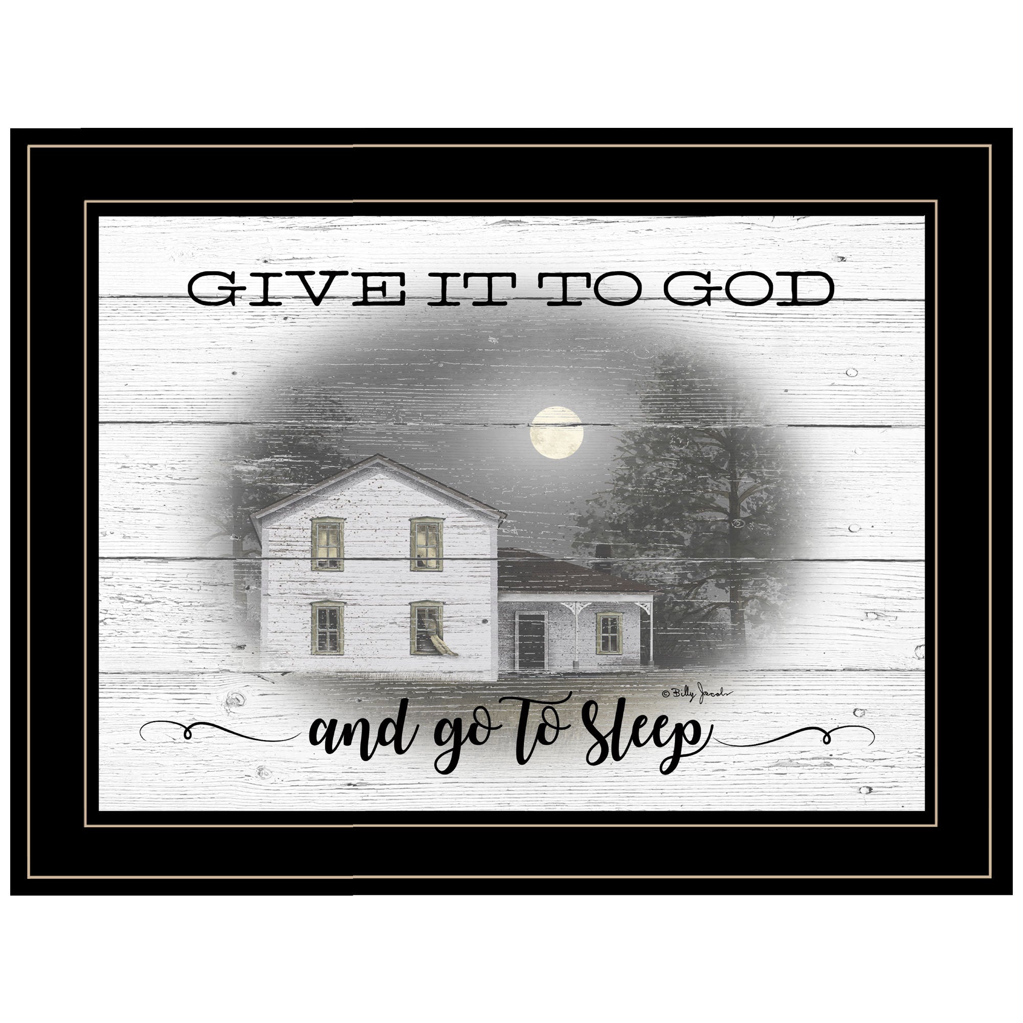 'Give it to God' By Billy Jacobs, Ready to Hang Framed Print, Black Frame