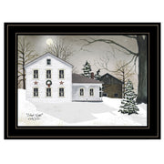 'Silent Night' by Billy Jacobs Ready to Hang Holiday Framed Print, Black Frame