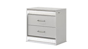 Glam Modern Style 2-Drawer Night stand Made with Wood in White  same as B009P243214 (CA inventory)