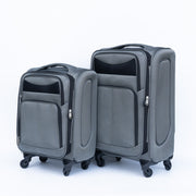 (20+24) Two-piece suitcase suitcase set Oxford trolley case without password lock universal wheel  GRAY