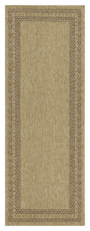 Earth GC_NTL1007 Jute/Mocha 2 ft. 7 in. x 7 ft. 3 in. Indoor/Outdoor Area Rug