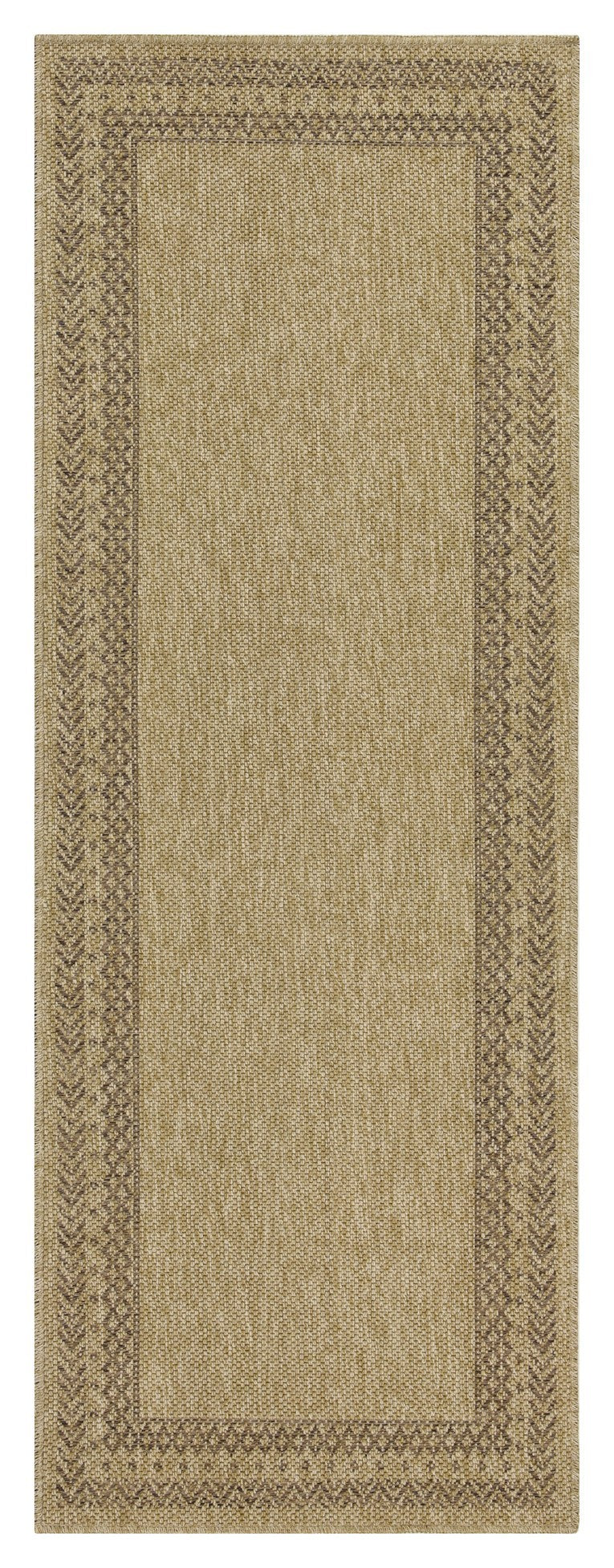Earth GC_NTL1007 Jute/Mocha 2 ft. 7 in. x 7 ft. 3 in. Indoor/Outdoor Area Rug