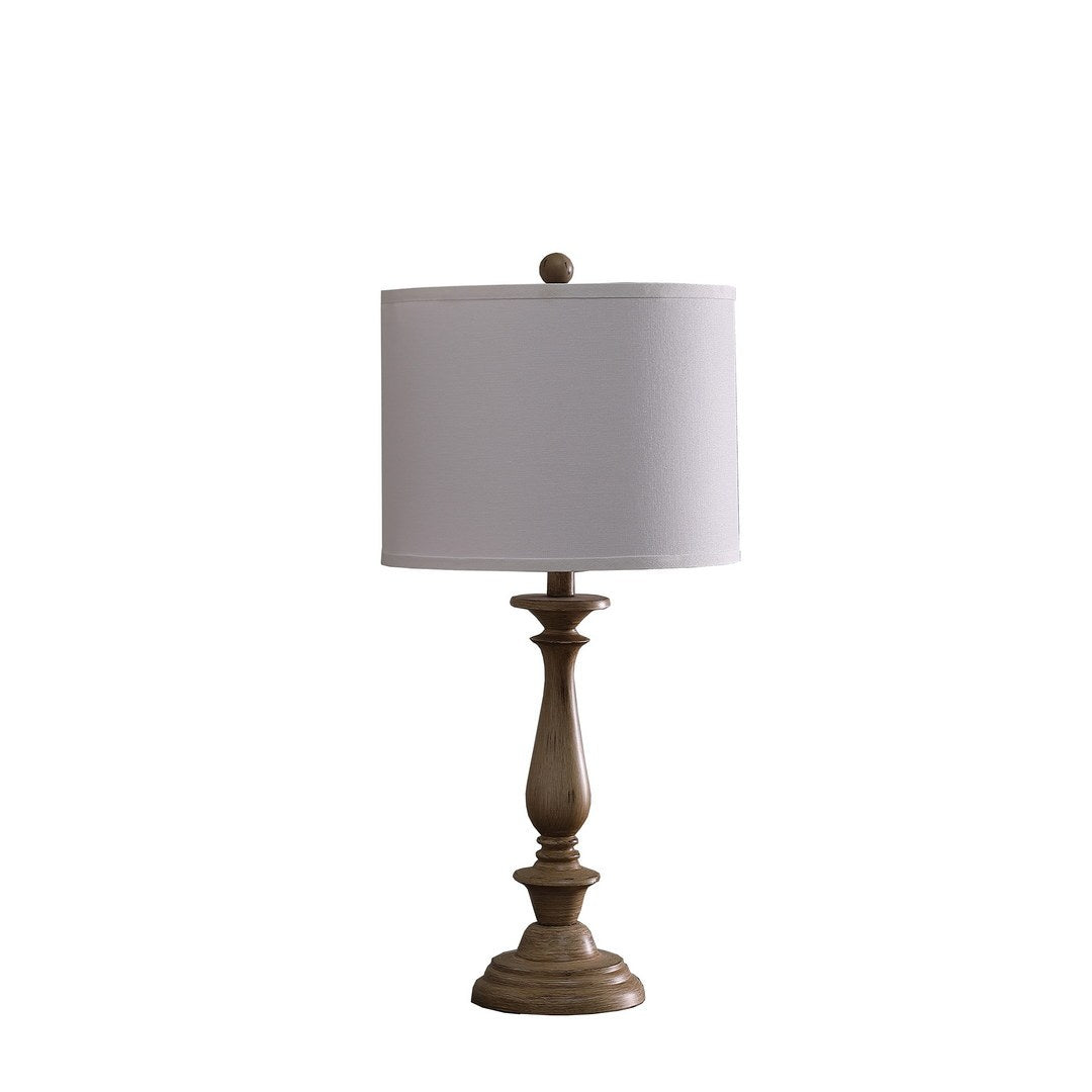 27.5' In Coastal Wood Effect Polyresin Table Lamp