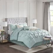 7 Piece Tufted Comforter Set Seafoam Cal King