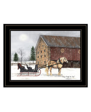 'Dashing Through The Snow' by Billy Jacobs, Ready to Hang Framed Print, Black Frame