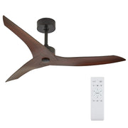 52' Outdoor Ceiling Fan Without Light with Remote Control ,3 ABS Blades Farmhouse Ceiling Fan 6-speed Reversible DC Motor Modern Ceiling Fan for Living Room, Bedroom, Kitchen