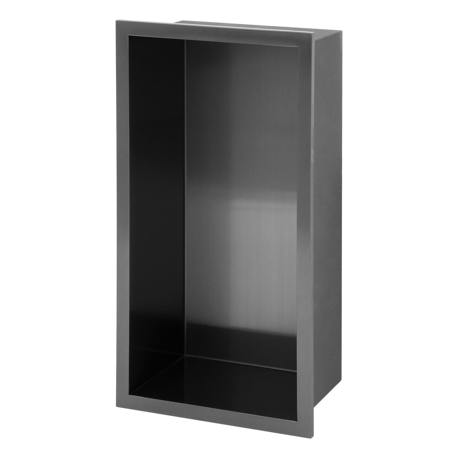 Gunmetal Black 13' x 7' Stainless Steel Shower Niche with Seamless Waterproof Design