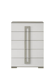 Olivia Contemporary Style 5-Drawer Chest Made with Wood in White  same as B009P241739 (CA inventory)