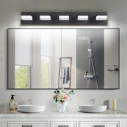 Bathroom Vanity Lights Over Mirror for Mirror Led Light Fixture 5 Lights Modern Black Vanity Light