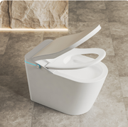 Smart Toilet with Built-in Heated Seat, Tankless Toilet with Auto Flushing, Adjustable Seat Temp, Flush Remote Control LED Digital Display, Elongated